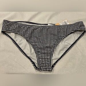 NWT Kona Sol Navy and White Gingham Bikini Bottom XL (16-18)